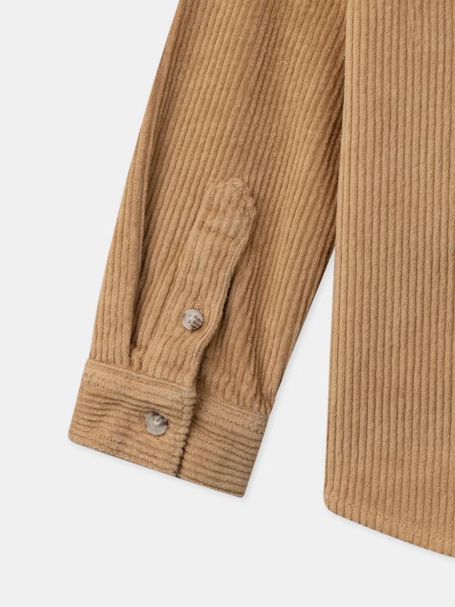 Camisa marrón de terciopelo para niños - Imagen 7