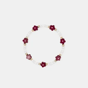 Pulsera de Perlas Flores Chica