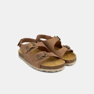 Sandalias de cuero marrón para niño