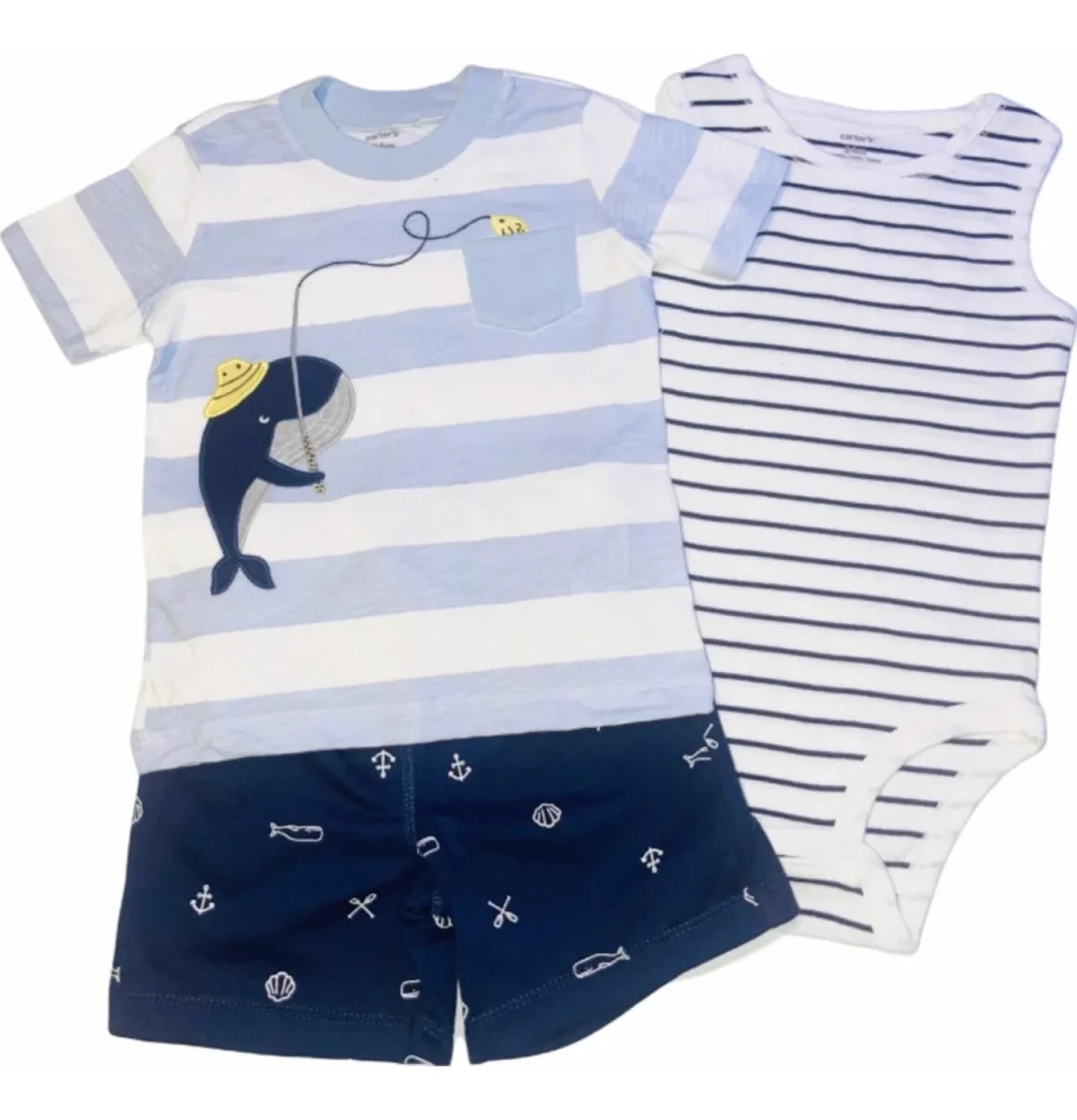 Conjunto Carter Niño Diseño Ballena (ropa Carters) - Imagen 2