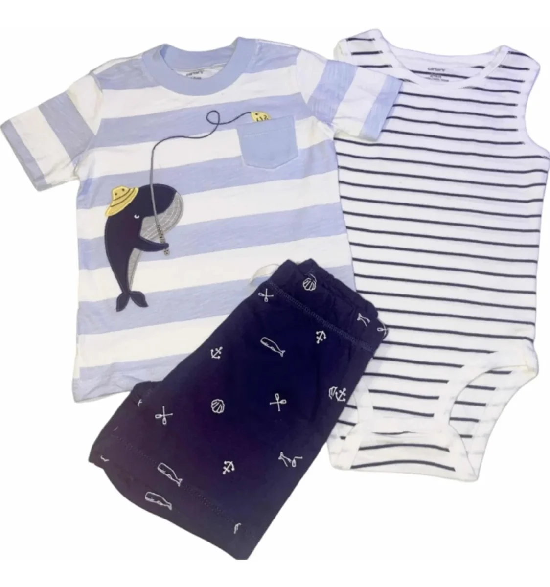 Conjunto Carter Niño Diseño Ballena (ropa Carters) - Imagen 3